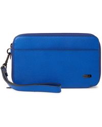 tumi triple zip clutch