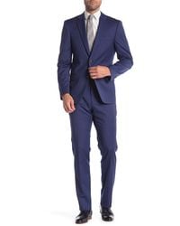 tommy hilfiger blue sharkskin suit