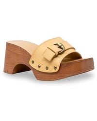 In Touch Footwear - Soraya Buckle Platform Wedge Slide Sandal - Lyst