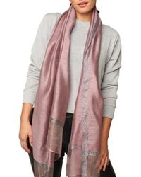 Saachi - Shimmer Border Scarf - Lyst
