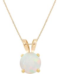 CANDELA JEWELRY - 10k Yellow Gold Created Opal Pendant Necklace - Lyst