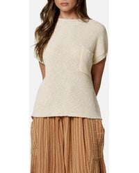 Blu Pepper - Short Sleeve Sweater - Lyst