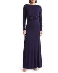 Go Couture - Long Sleeve Maxi Dress - Lyst