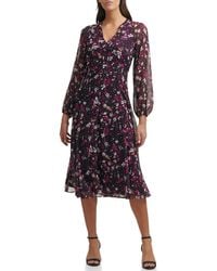 tommy hilfiger voile floral midi dress