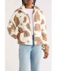 Thread & Supply - Printed Faux Shearling Jacket - Lyst