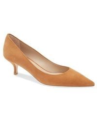 Stuart Weitzman - Power Pointed Toe Kitten Heel Pump - Lyst