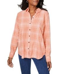 Foxcroft - Rhea Plaid Easy Care Button-Up Shirt - Lyst
