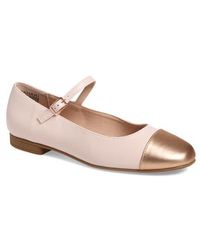 Tahari - Loft Cap Toe Mary Jane Flat - Lyst