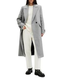 AllSaints - Mabel Double Breasted Coat - Lyst