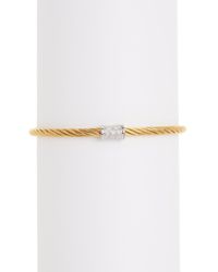 Alor - 18k Gold Stainless Steel Cable Diamond Bracelet - Lyst