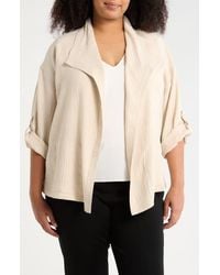 Max Studio - Textured Open Front Jacket - Lyst
