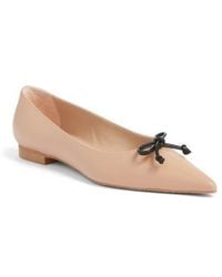Stuart Weitzman - Landon Pointed Toe Ballet Flat - Lyst