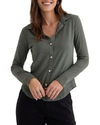 Bella Dahl - Cotton Knit Button-Up Shirt - Lyst
