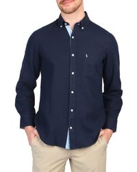 Tailorbyrd - Linen Blend Button-Down Shirt - Lyst