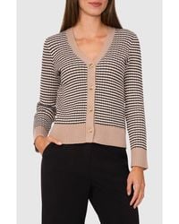 Halogen® - Stripe V-Neck Cardigan - Lyst