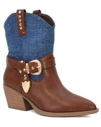 Seven7 - Western Two-Tone Bootie - Lyst