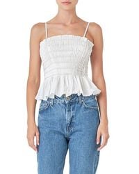 Endless Rose - Bead Pleated Peplum Camisole - Lyst