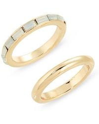 Nordstrom Rack - Set Of 2 Baguette Cut Cubic Zirconia Rings - Lyst