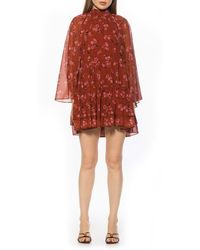 Alexia Admor - Pamela Long Sleeve Shift Dress - Lyst