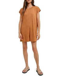 Wishlist - Short Sleeve Melange Knit Romper - Lyst
