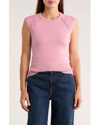 Ellen Tracy - Embellished Sleeveless Sweater - Lyst