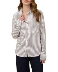Blu Pepper - Button Front Long Sleeve Shirt - Lyst