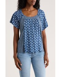 Lucky Brand - Raglan Flutter Sleeve Top - Lyst