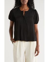 Nicole Miller - Round Neck Short Sleeve Top - Lyst
