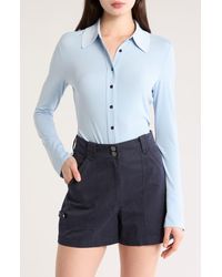 10 Crosby Derek Lam - Ulla Long Sleeve Knit Button-Up Shirt - Lyst