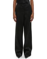 Helmut Lang - Wide Leg Satin Pants - Lyst