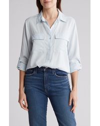 Tahari - ® Button-down Flap Pocket Shirt - Lyst