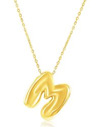 Simona - Bubble Initial Pendant Necklace - Lyst