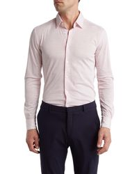 BOSS - Hugo Roan Slim Fit Geo Stretch Nylon Button-up Shirt - Lyst
