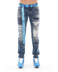 Cult Of Individuality - Rocker Slim Belted Straight Leg Jeans - Lyst