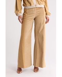 Twp - Contrast Panel Wide-Leg Cotton Pants - Lyst