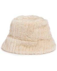 La Fiorentina - Faux Fur Bucket Hat - Lyst