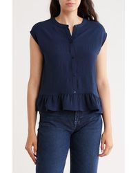 Bobeau - Airflow Sleeveless Button-Up Top - Lyst