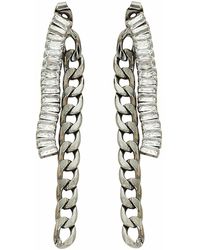 Panacea - Crystal & Chain Drop Earrings - Lyst