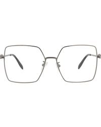 McQueen - 57Mm Square Optical Glasses - Lyst
