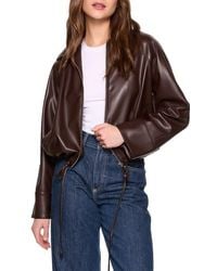 Susana Monaco - Faux Leather Full Zip Jacket - Lyst