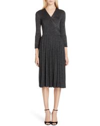 kate spade metallic wrap sweater dress