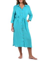 La Blanca - Sea Cover Button-Up Cover-Up Dress - Lyst
