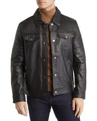 Frye - Leather Trucker Jacket - Lyst