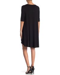 philosophy apparel elbow sleeve knit swing dress