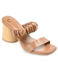 Journee Collection - Open Square-Toe Block Heel - Lyst