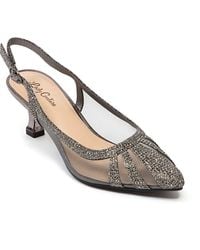 Lady Couture - Macy Mesh Rhinestone Slingback Pump - Lyst