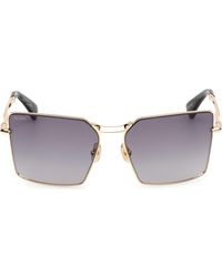 Max Mara - 58Mm Gradient Rectangular Sunglasses - Lyst