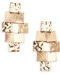 Melrose and Market - Textured Tile Drop Earrings - Lyst