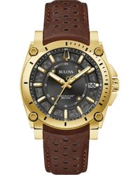 Bulova - Icon Leather Strap Watch, 40Mm - Lyst