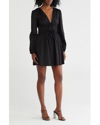 Wayf - Long Sleeve Ruched Minidress - Lyst